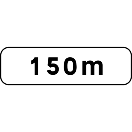 Panonceau indiquer distance 500x150 M1 150M cl1 - NADIA SIGNALISATION - PNC5001501M1150M