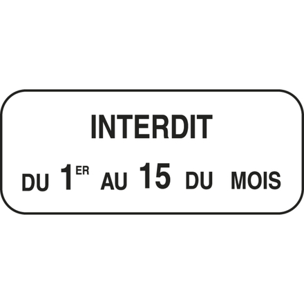 Panneau complémentaire stationnement arrêt 500x200 Ecolign M6b cl1 - NADIA SIGNALISATION - PNC500200E1M6b