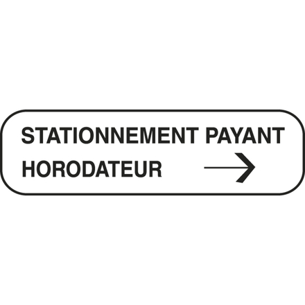 Panneau complémentaire stationnement 500x200 Ecolign M6e ex.1 cl1 - NADIA SIGNALISATION - PNC500200E1M6ee1