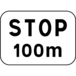 Panonceau STOP 500x350 M5 100M cl1 - NADIA SIGNALISATION - PNC500350E1M5100