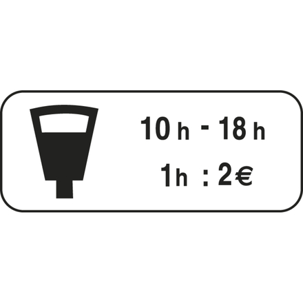 Panonceau complémentaire stationnement 700x700 Ecolign M6d2 cl2 - NADIA SIGNALISATION - PNC700700E2M6d2