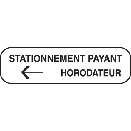Panneau complémentaire stationnement et arrêt 900x250 M6e ex.2 cl1 - NADIA SIGNALISATION - PNC900250E1M6ee2