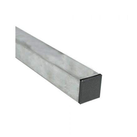 POTEAU 40X40 L3.5M GALVA AVEC OBTURATEUR
