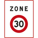 Rectangle Entrée zone vitesse limitée 30 km/h 700x900 B30 cl2 - NADIA SIGNALISATION - PREC700900E2B30