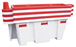 SEPARATEUR VOIE ROUGE ET BLANC NADIA EMPILABLE HAUTEUR 75CM - 340107