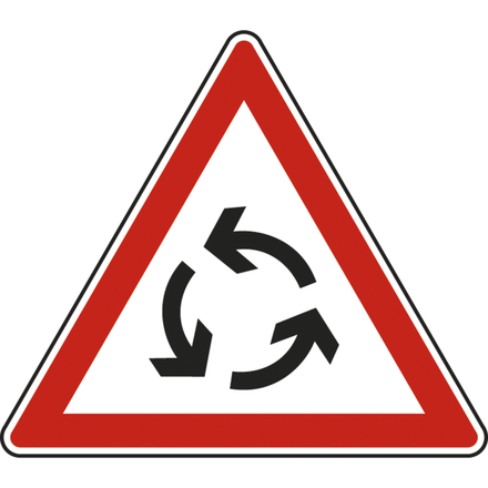 Panneau triangle Carrefour à sens giratoire 500 Ecolign AB25 cl2 - NADIA SIGNALISATION - TRI500E2AB25