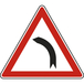 Panneau triangle Virage à gauche 700 Ecolign A1b cl1 - NADIA SIGNALISATION - TRI700E1A1b