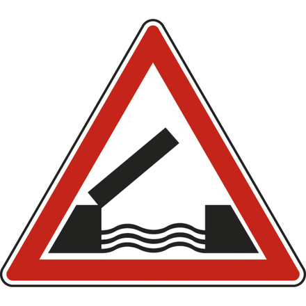 Panneau triangle Avertissement Pont Mobile 700 Ecolign A6 cl1 - NADIA SIGNALISATION - TRI700E1A6