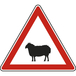 Panneau triangle Passage d'Animaux Domestiques 700 Ecolign A15a2 cl2 - NADIA SIGNALISATION - TRI700E2A15a2