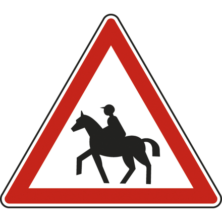 Panneau triangle Passage de cavaliers 700 Ecolign A15c cl2 - NADIA SIGNALISATION - TRI700E2A15c