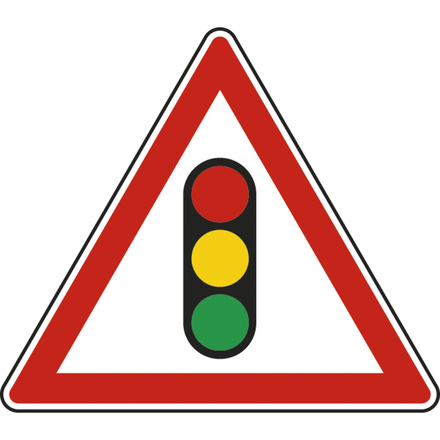 Panneau triangle Annonce de feux tricolores 700 Ecolign A17 cl2 - NADIA SIGNALISATION - TRI700E2A17