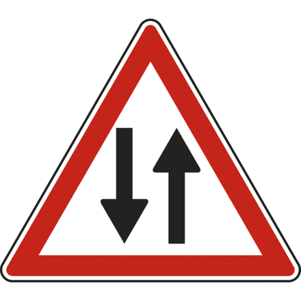 Panneau triangle circulation dans les deux sens 700 Ecolign A18 cl2 - NADIA SIGNALISATION - TRI700E2A18