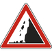Panneau triangle Risque de Chute de Pierres 700 Ecolign A19 cl2 - NADIA SIGNALISATION - TRI700E2A19