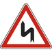 Panneau triangle Virages Gauche 700 Ecolign A1d cl2 - NADIA SIGNALISATION - TRI700E2A1d
