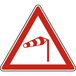 Panneau triangle Vent latéral 700 Ecolign A24 cl2 - NADIA SIGNALISATION - TRI700E2A24