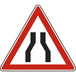 Panneau triangle Chaussée rétrécie 700 Ecolign A3 cl2 - NADIA SIGNALISATION - TRI700E2A3