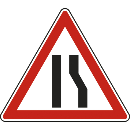 Panneau triangle Chaussée rétrécie par la droite 700 Ecolign A3a cl2 - NADIA SIGNALISATION - TRI700E2A3a