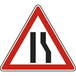 Panneau triangle Chaussée rétrécie par la droite 700 Ecolign A3a cl2 - NADIA SIGNALISATION - TRI700E2A3a