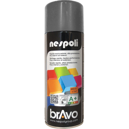 Aérosol de peinture décorative couleur gris anthracite brillant 400 ml - NESPOLI - 180023