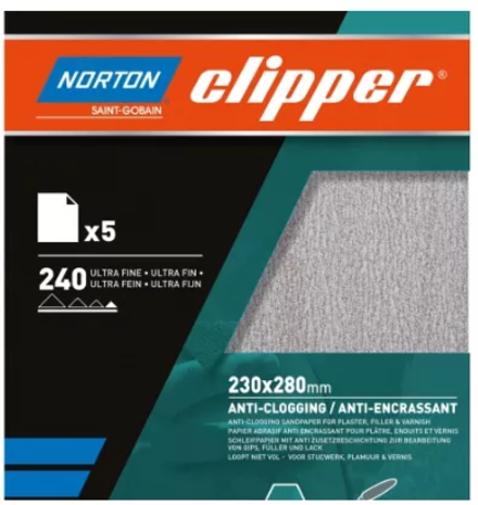 5 FE. TISSU ABRASIF SUPER FLEXIBLE 230X2 - NORTON CLIPPER - 66261118246