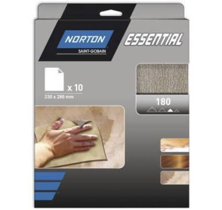 10 FEUILLES DE PONCAGE NORTON 230*280 À MAIN ANTI ENCRASSANT SPECIAL PLATRE ET ENDUITS GRAIN 180 - 66623379855