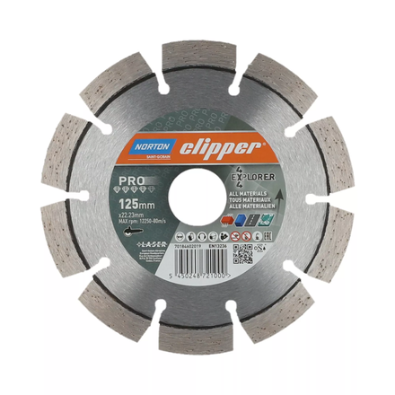 Disques diamant Clipper-PRO 4X4 EXPLORER-125-10x2.2 NORTON - 70184602019