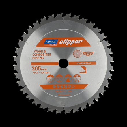Lame carbure débit 305x3.2/2.2x30 z36 NORTON CLIPPER - 70184608072
