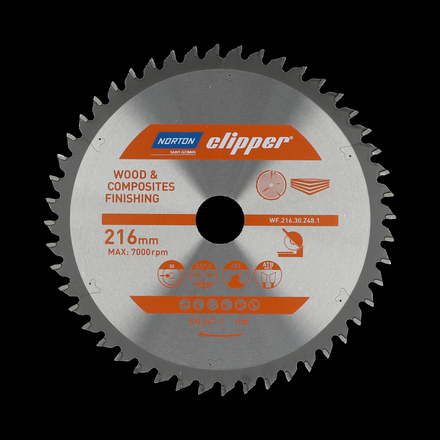 Lame carbure finition 216x2.8/1.8x30 z48 NORTON CLIPPER - 70184608099