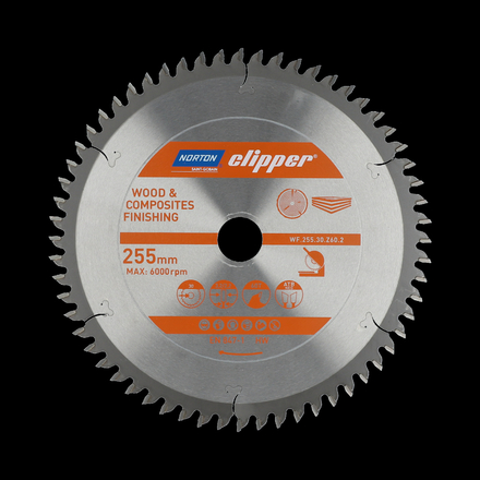 Lame carbure finition 255x3.2/2.2x30 z60 NORTON CLIPPER - 70184608114