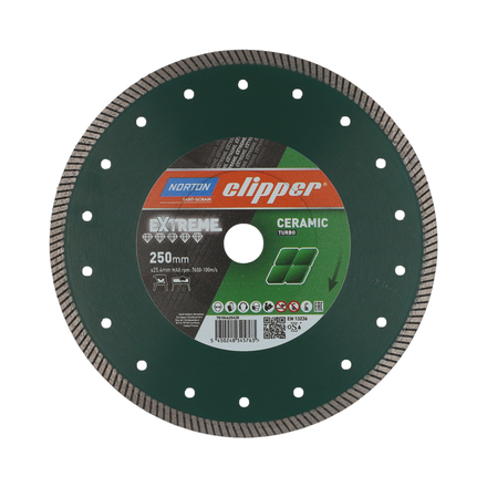 Disque diamant NORTON Super Grés XT Ø 250 mm Alésage 25.4 - 70184625428