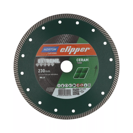 Disque diamant NORTON Super Grés XT Ø 230 mm Alésage 25.4 - 70184627653