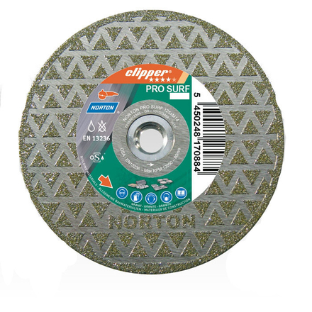 Disque diamant NORTON PRO SURF Ø 125 mm Alésage M14- 70184640591