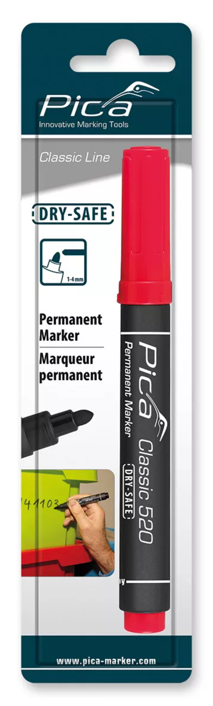 Marqueur pica classic 520 permanent ogive rouge PICA - 52040