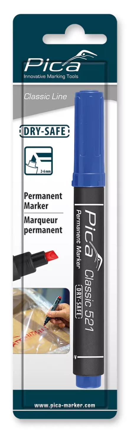 Marqueur pica classic 521 permanent biseauté bleu PICA - 52141