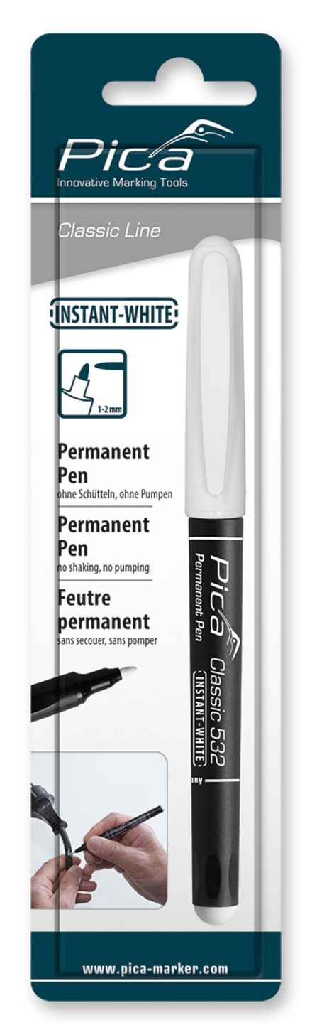 Feutre pica classic 'instant white' 1 - 2mm PICA - 53252