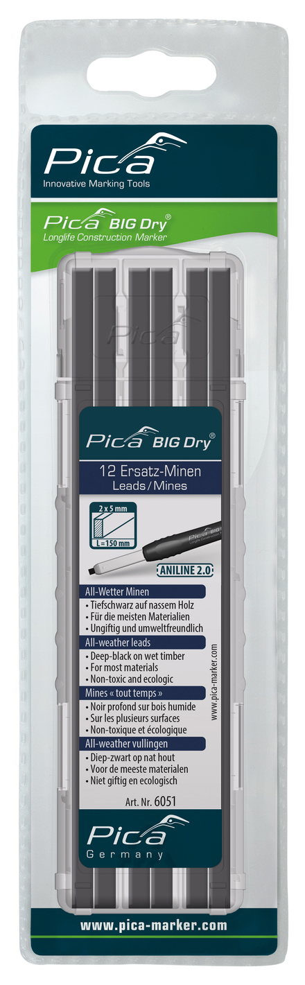 Etui de 12 mines pica big dry mines aniline PICA - 6051