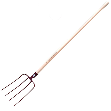 Fourche à fumier à douille 4 DENTS EMMANCHÉE POMME 1.35 M cintré PERRIN FORGE DE BOURGOGNE - 500517