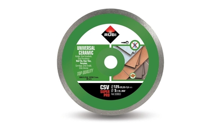 Disque de diamant général céramique jante continue csv 125 superpro RUBI - 30883
