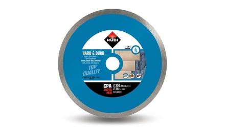 Disque diamant matériaux durs JANTE CONTINUE - CPA 350 superpro RUBI - 30931
