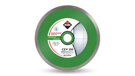 Disque diamant à l'eau 200 mm cev 200 superpro RUBI - 30946