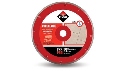 Disque diamant pour grès cérame gris 200 mm cpx 200 pro RUBI - 30964
