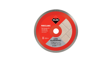 Disque diamanté pour grès porcelaine jante continue cpr 115 superpro RUBI - 30972