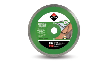 Disque de diamant générale pour céramique régulier csv 125 pro RUBI - 31915