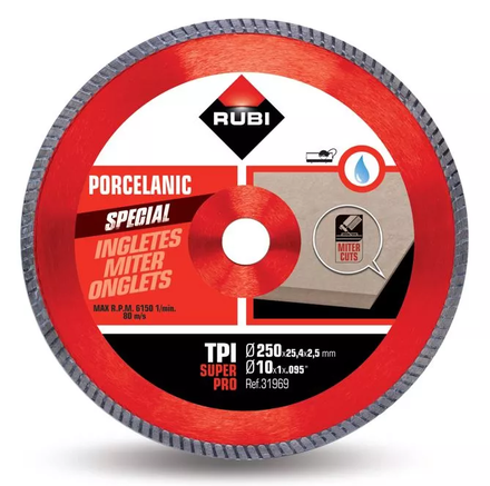 Disque diamant tpi 250 mm super pro RUBI - 31969