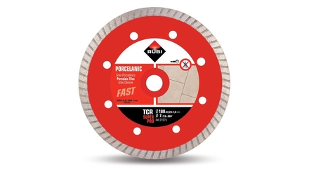 Disque à tronçonner diamanté turbo pour le grès cérame tcr 180 superpro RUBI - 31975
