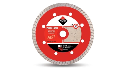 Disque à tronçonner diamanté turbo pour le grès cérame tcr 230 superpro RUBI - 31978