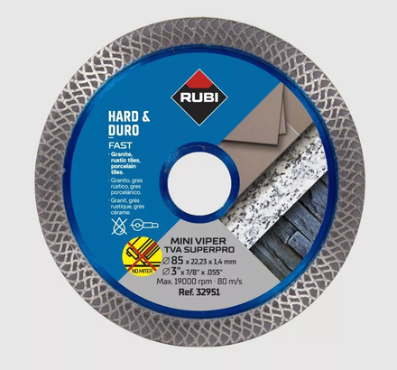 Disque diamanté Mini Viper Ø85 SUPERPRO - RUBI - 32951