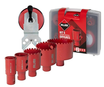 Kits de 5 trépans RUBI diamantés DRYGRES PREMIUM - 51937