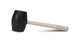 Maillet caoutchouc noir faces planes 750 gr. RUBI - 65908