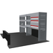 MODULE DOUBLE ÉTAGÈRES ET TIROIRS CUSTOM 2013 - 2023 FORD - GAUCHE - RHINO PRODUCTS - MR009-DSTM33